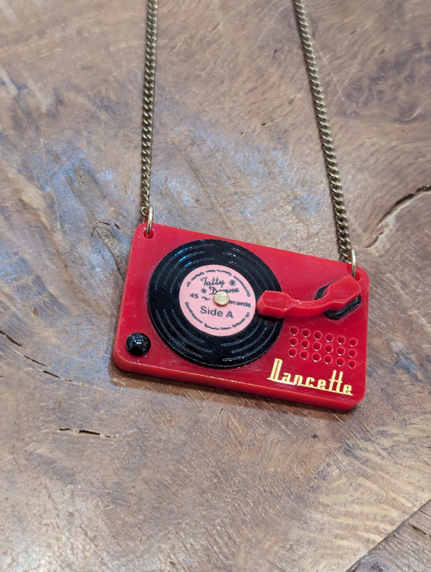 Tatty Devine - Dancette Record Player Necklace