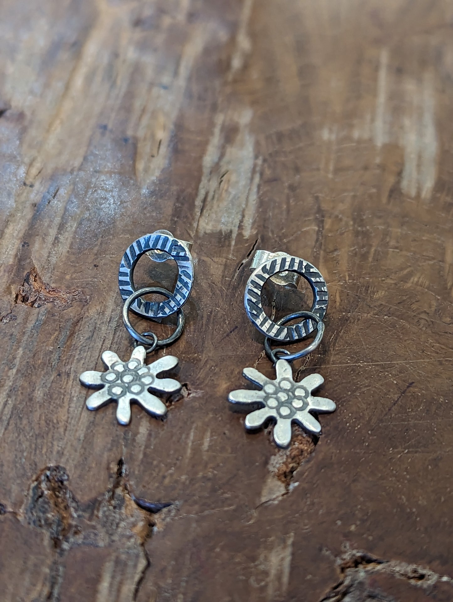 Frances Noon - Silver Flower Earrings