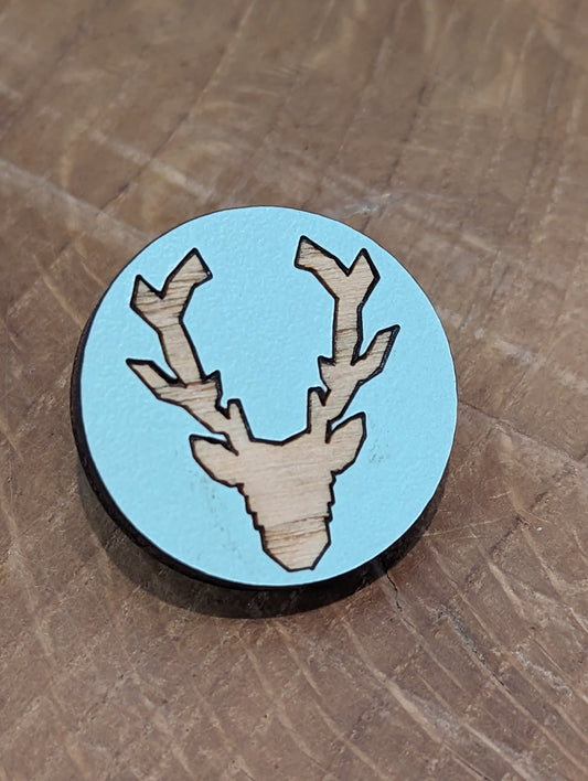 Lucy Alice - Wooden Stag Brooch