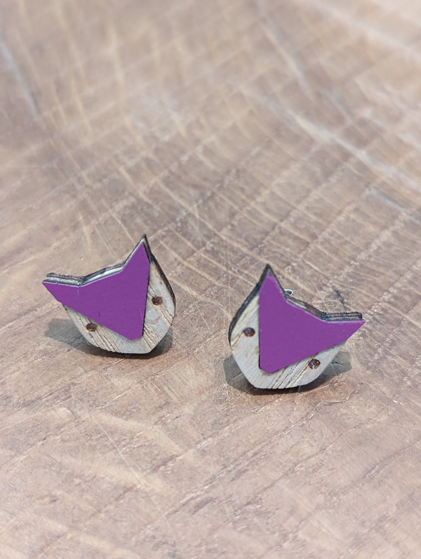 Lucy Alice - Purple Fox Studs