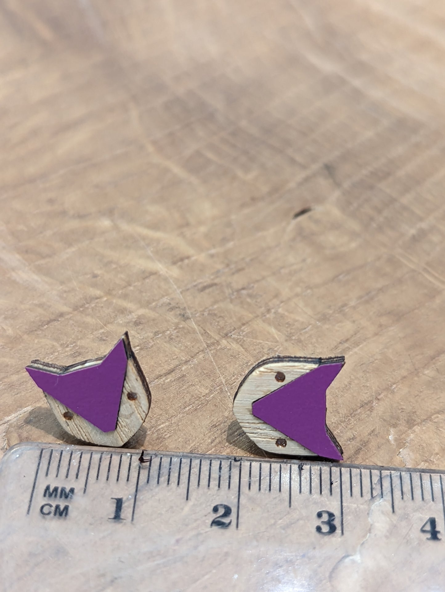 Lucy Alice - Purple Fox Studs