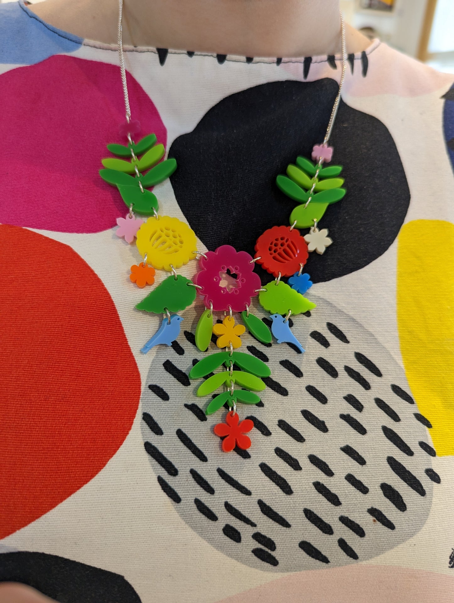 Tatty Devine - Mexican Embroidery Necklace.