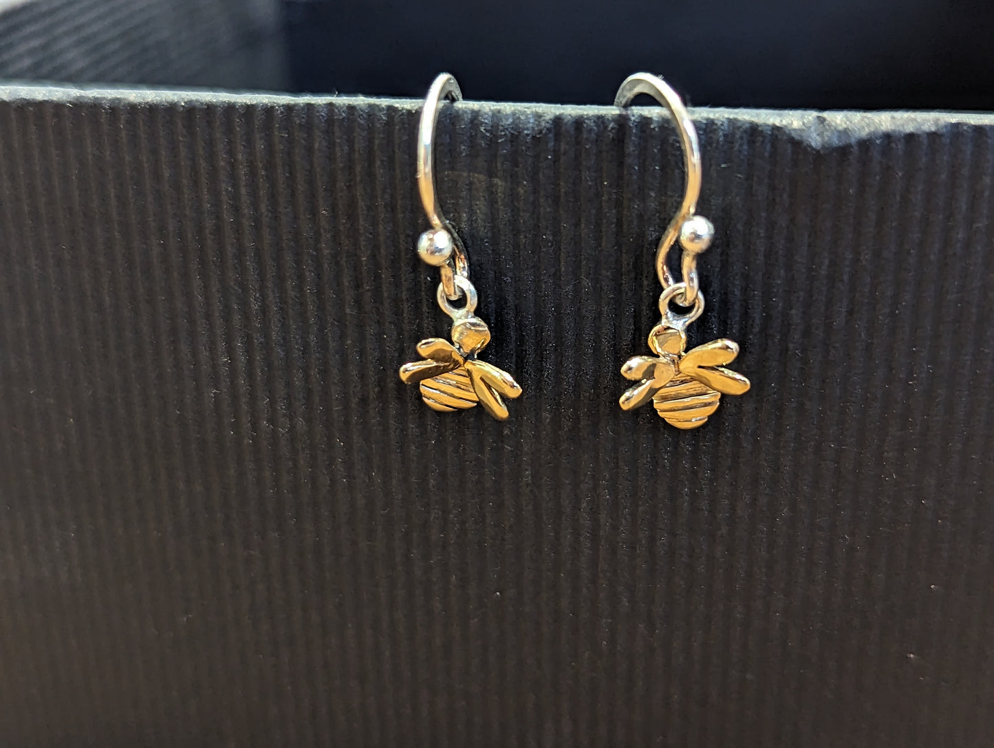 Linda MacDonald - Bunny and Bee Drop earrings.