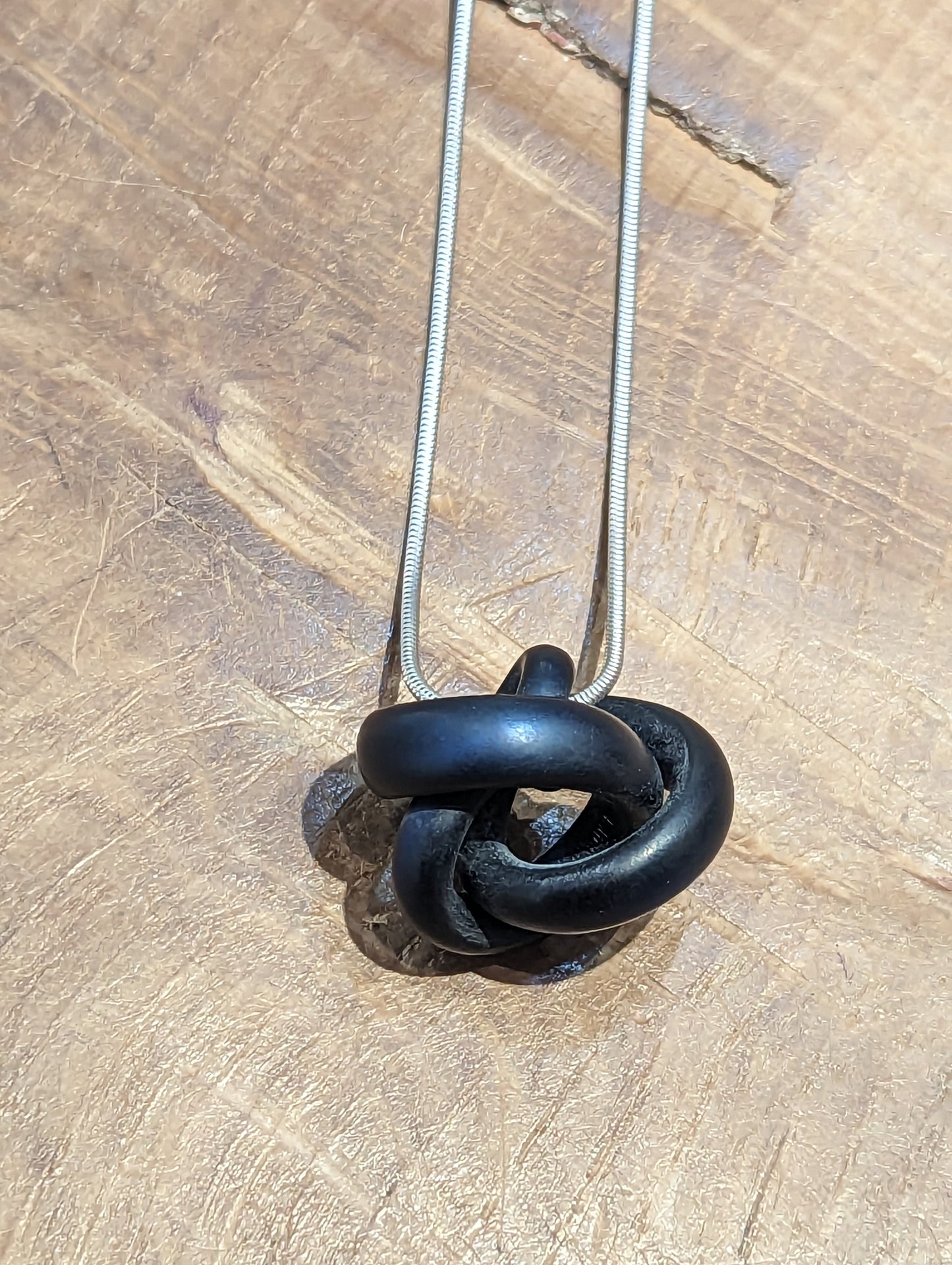 Navy Blue Knot Pendant - Lesley Strickland